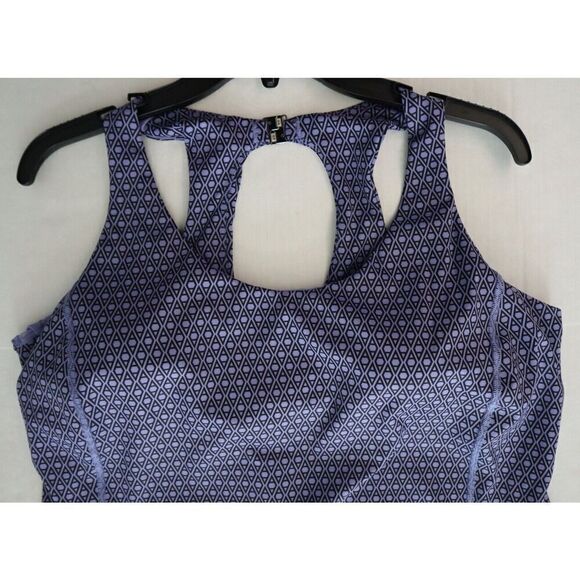 Athleta Women's Sz XL Purple Geometric Ultimate Ease Scoop Neck Tank Dress - Picture 5 of 9